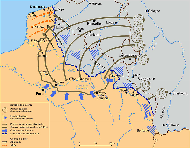 La bataille de la marne chemins de m moire